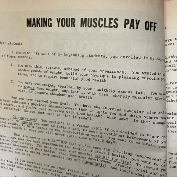 Vintage Joe Weider How to Make Your Muscles Pay Off Booklet Bodybuilding - Picture 3 of 4